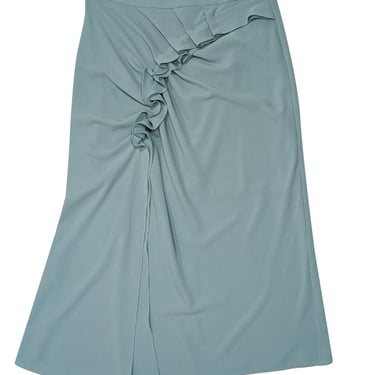 Sies Marjan - Light Green Ruffle Front Midi Skirt Sz 4