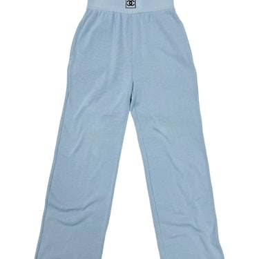 Chanel Baby Blue Logo Sweatpants