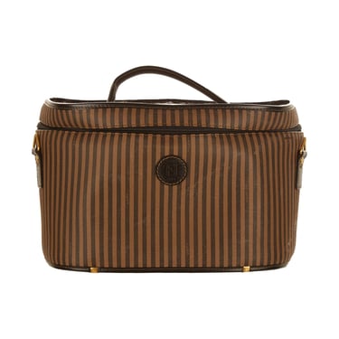 Fendi Brown Stripe 2-Way Vanity Bag