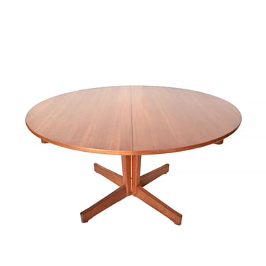 Round Teak Dining Table Oval Teak Pedestal Table Danish Modern 