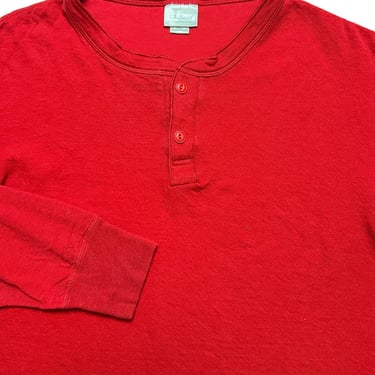 Vintage LL BEAN River Driver's Shirt ~ L ~ Undershirt / Henley / Sweatshirt ~ Made in USA ~ Base Layer 