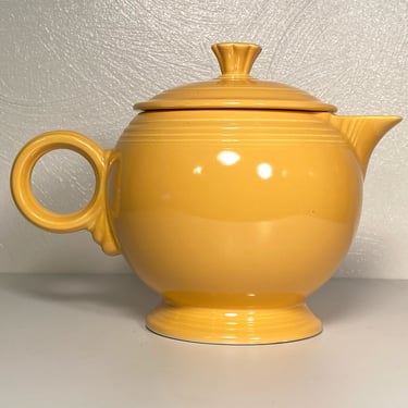 Fiestaware Yellow Ring Handle Teapot 