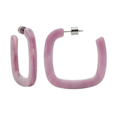 Square Hoops in Orchid