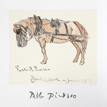 Cheval Attele by Palo Picasso, Marina Picasso Estate Lithograph Poster 
