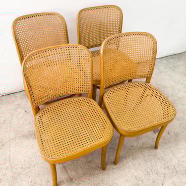 Polish Bentwood + Cane Dining Set, Hoffman (x4) *MESSAGE US for shipping quote* 
