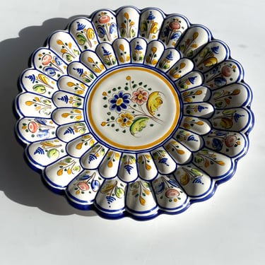 Vintage Scalloped Decorative Plate