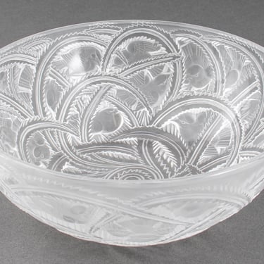 Lalique Frosted &amp; Clear Crystal Bowl