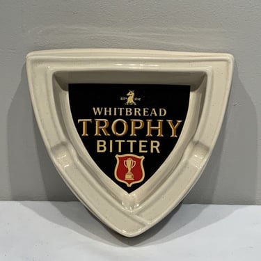 Vintage Whitebread Trophy Bitter Cigar ceramic Ashtray, Beer Ale Bar Pub Dish, man cave decor, gifts for men 