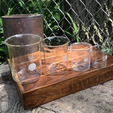 Vintage Pyrex Laboratory Beakers Oddities Chemistry Apothecary 1940s Lab Set Lot Curiosities Gothic Chemistry 