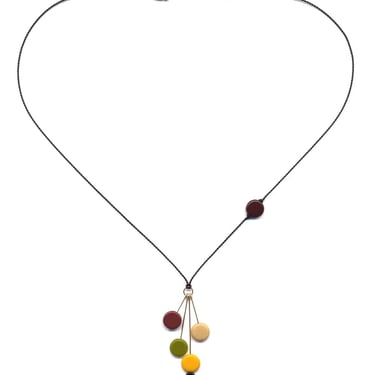 Ronni Kappos - Retro Dots on Gold Pins Necklace
