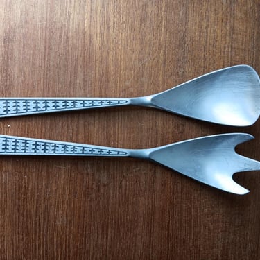 Norwegian Pewter Salad Servers 