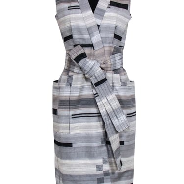 Victoria Beckham - Black, Grey, & Beige Vest Style Dress Sz 8