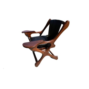 Scarce Set of 4 Mid-Century Mexican Modern Don Shoemaker Senal SA Sling Swinger Lounge Chairs 