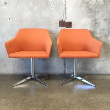 Pair of Davis Arco Sketch Swivel Chairs