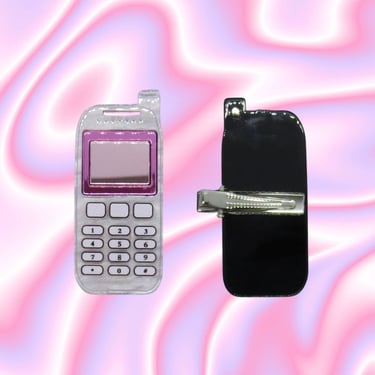 Cell Phone Hair Clip Cute Y2K Pink Barrette 