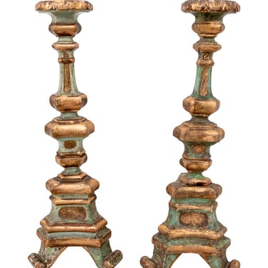 Pair Baroque Pricket Sticks