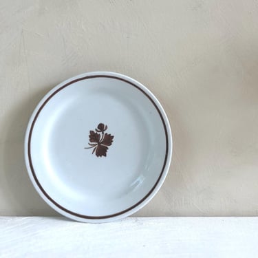 Antique Brown and White Ironstone Small Plate, Vintage Royal Ironstone China, Alfred Meakin England, 6.5” Plate, English Ironstone, 1920s 