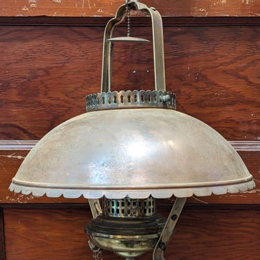Vintage Electrified Kerosene Lamp