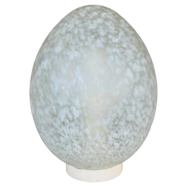 Murano Italy Hand Blown Glass Egg Table Lamp Circa 1968 11.5x8x8” 