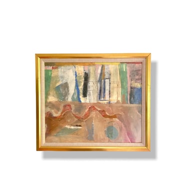 Jack Hammack Original 1950s Abstract Expressionist Painting in Gilt Frame
