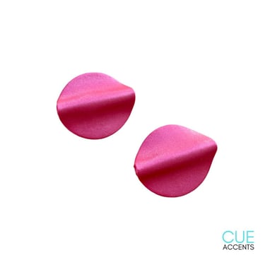 The Wave | Polymer Clay | Stud Earrings | Modern Earrings | Earrings | Minimalist | Magenta Pink | Lightweight | Hypoallergenic | Gift 