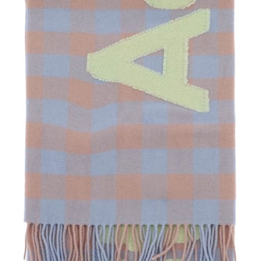 Acne Studios Checked Scarf With Logo Pattern Women