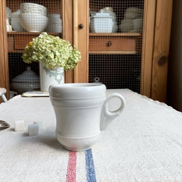 Beautiful vintage French stoneware brulot mug, Nespresso mug 
