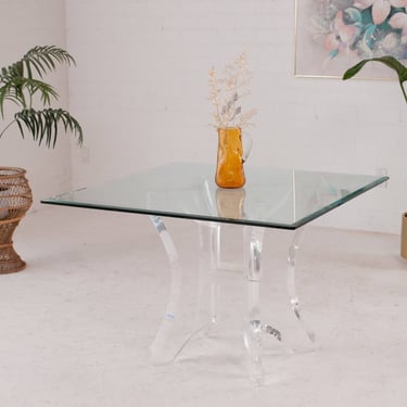 Lucite Charles Hollis Jones style Dining Table