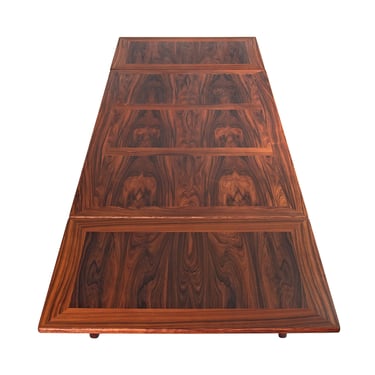 The Cross-Grain Colossal — A Danish Rosewood Expanding Dining Table w. Dramatic Grain