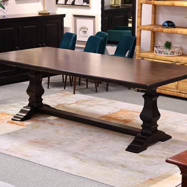 Bassett Farmhouse Dining Table in Espresso Finish