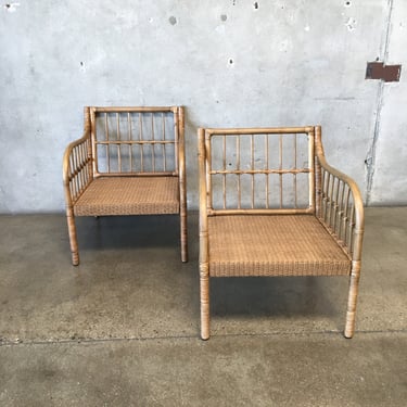 Pair of Rattan Chair Frames