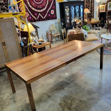 Modern Parsons Style Dining Table with Leaf