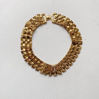 Bold Statement Gold Plated Necklace | Length 17" 