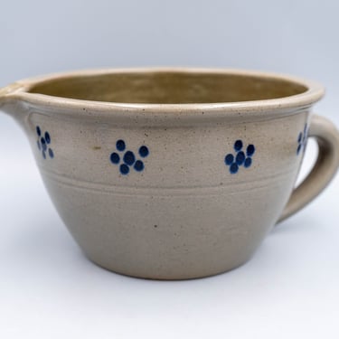 Antique Stoneware Salt Glazed Batter Bowl 