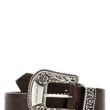 Golden Goose Deluxe Brand Woman Dark Brown Leather Lace Belt