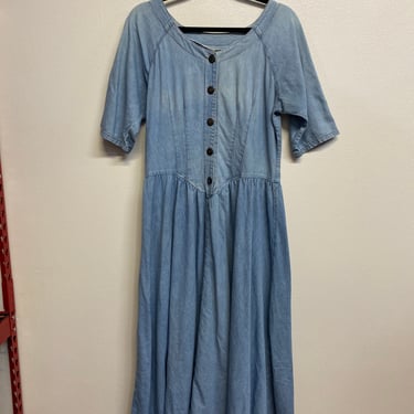 Vintage Denim Maxi Dress