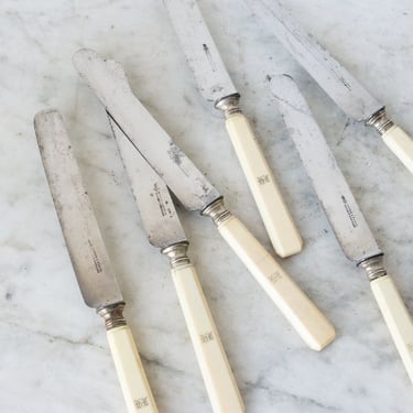 LaPre Paris Monogrammed Bone Handle French Knife Set of 14