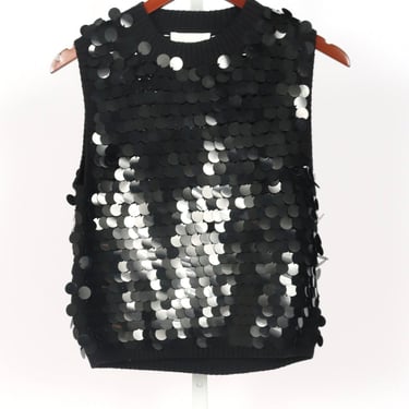 Cora Tank - Black with Sequins