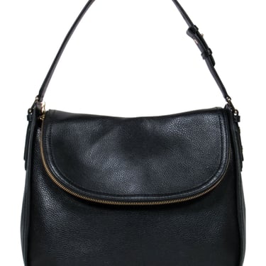 Marc Jacobs - Black Leather Foldover Purse w/ Gold Hardware