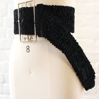 Cult Gaia Exaggerated Faux Fur Belt