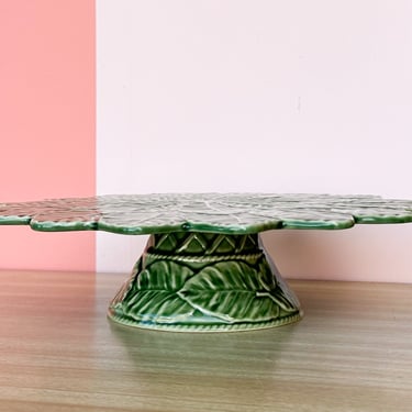 Bordallo Pinheiro Palm Leaf Cake Stand