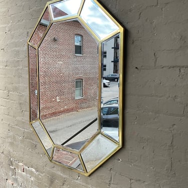 Brass Beveled Mirror