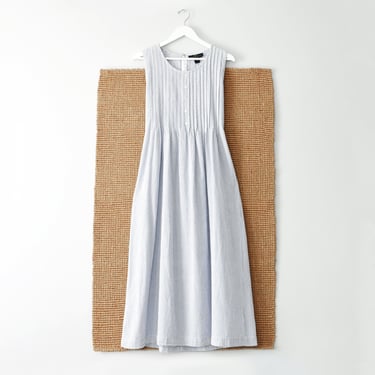 vintage seersucker stripe sleeveless cotton maxi dress 