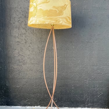 Coronet 1970s Floor Lamp with Fiberglass Shade