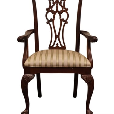 ETHAN ALLEN 18th Century Mahogany Chippendale Style Dining Arm Chair 22-6540A 