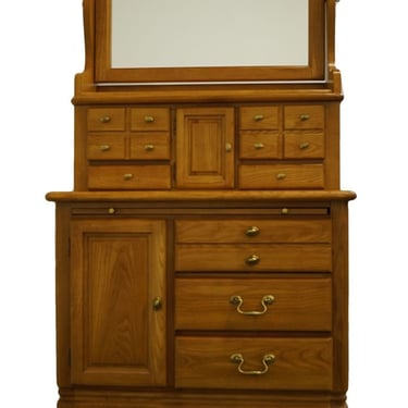 BASSETT FURNITURE Country French 38" Chest on Chest w. Mirror 2050-213 / 2050-297 / 2050-257 - 47 Ash Finish 