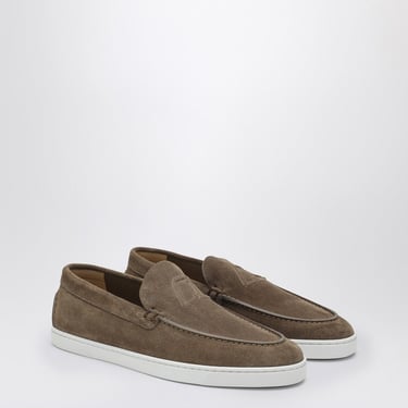 Christian Louboutin Brown Suede Varsiboat Boat Shoes Men