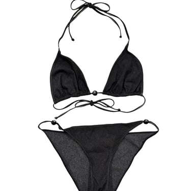 Chanel Black Heart Bikini