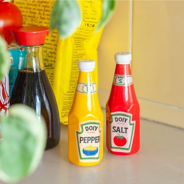 Ketchup and Mustard Salt and Pepper Shakers