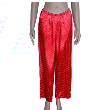 Polka Dot Satin Pajama Pants for Women Comfortable Sleepwear Bottoms Luxury Lounge Pants Elegant Nightwear Soft Stylish PJs Loungewear 
